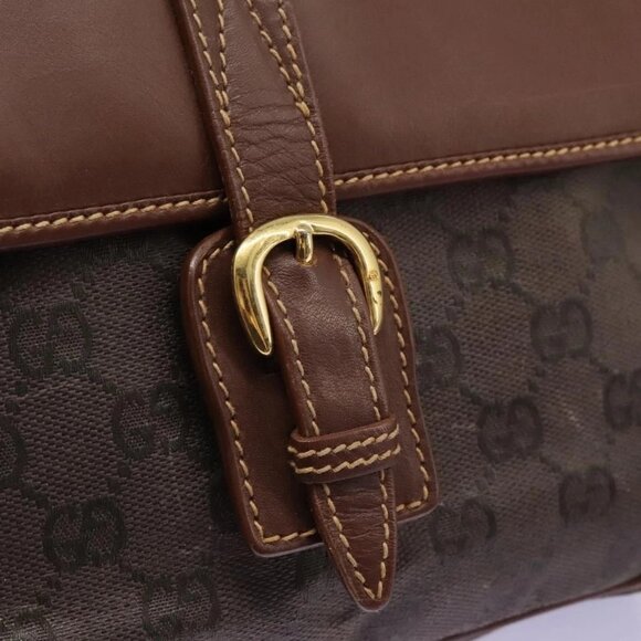 GUCCI GG Canvas Shoulder Bag Brown Gold 001 261 0613 Auth BA1734 - Picture 13 of 16